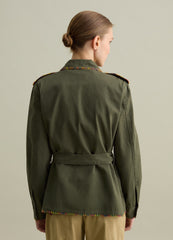 Shacket With Multicoloured Stitching