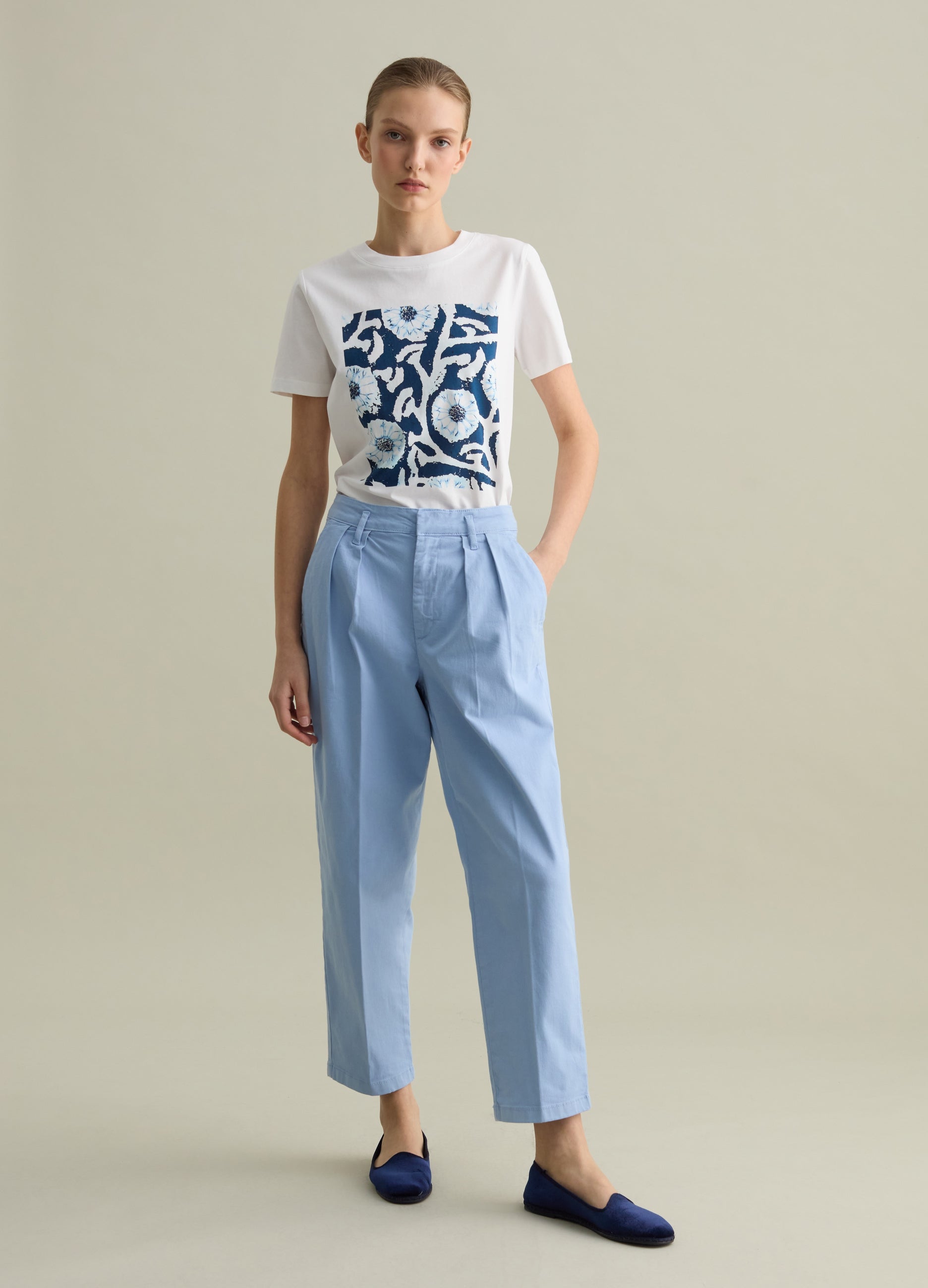 Ovs White T-Shirt With Short Sleeves And Print