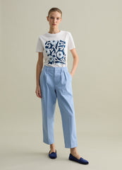 Ovs White T-Shirt With Short Sleeves And Print