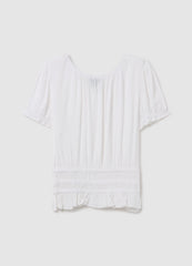 Ovs Crinkle T-Shirt With Frills And Diamantés
