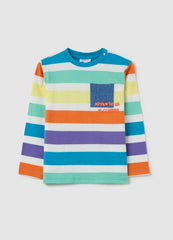Long-Sleeved T-Shirt With Striped Pattern
