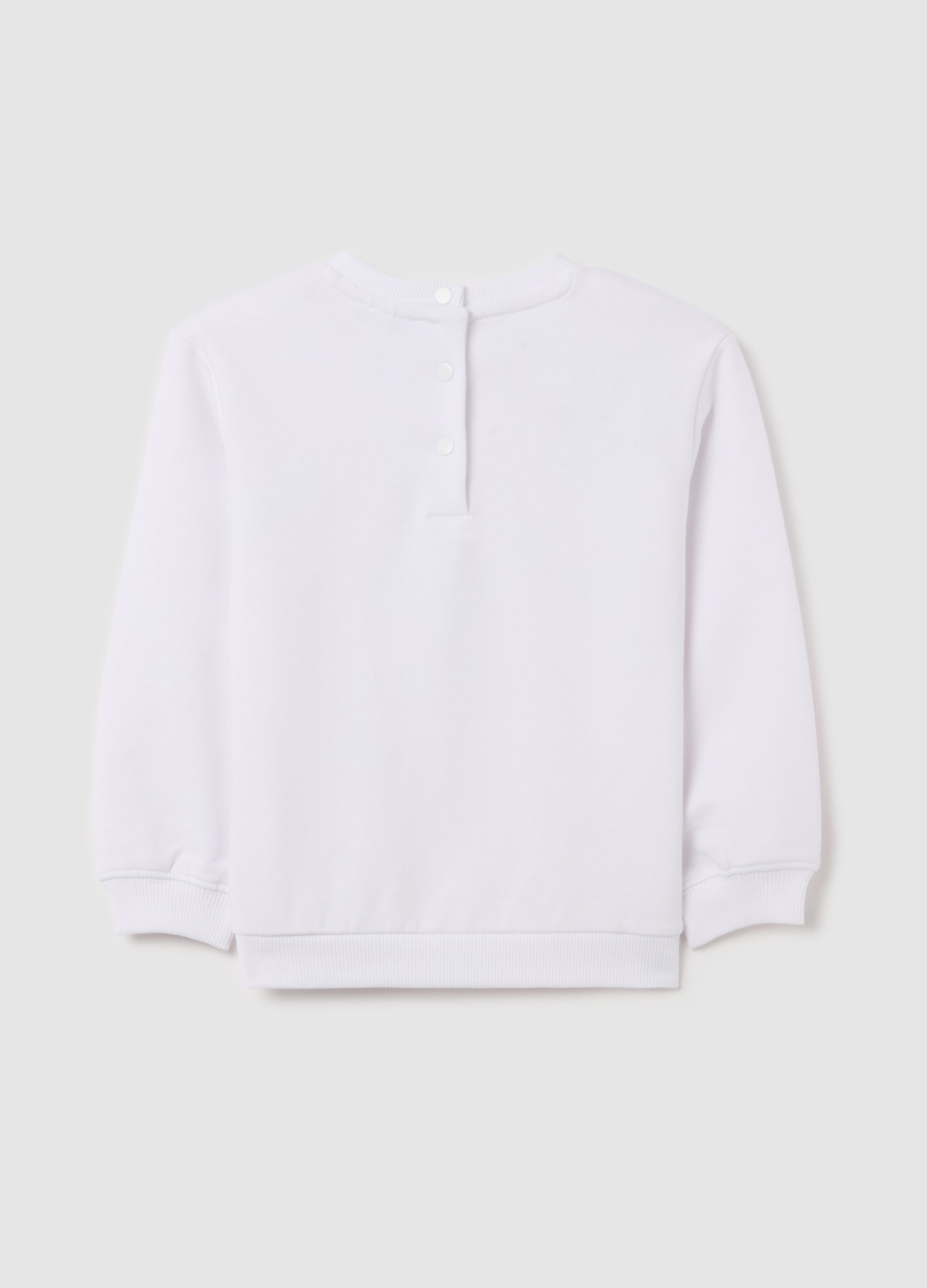 Ovs Sweatshirt With Diamantã©S And Flowers With Sunglasses Print