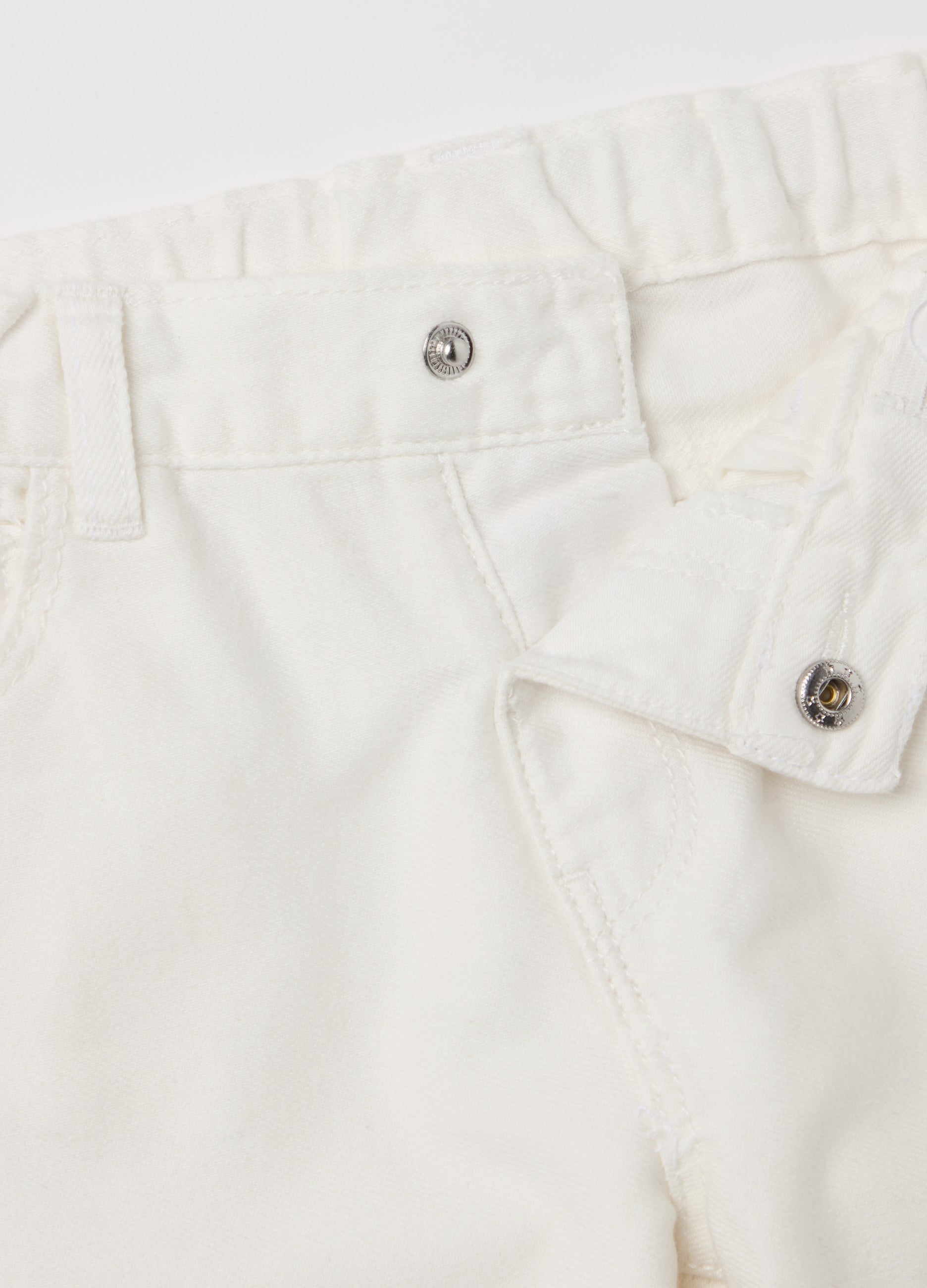 Ovs Five-Pocket Trousers With Broderie Anglaise Embroidery