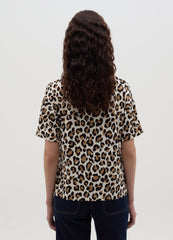 Short Sleeve Leopard Print T-Shirt
