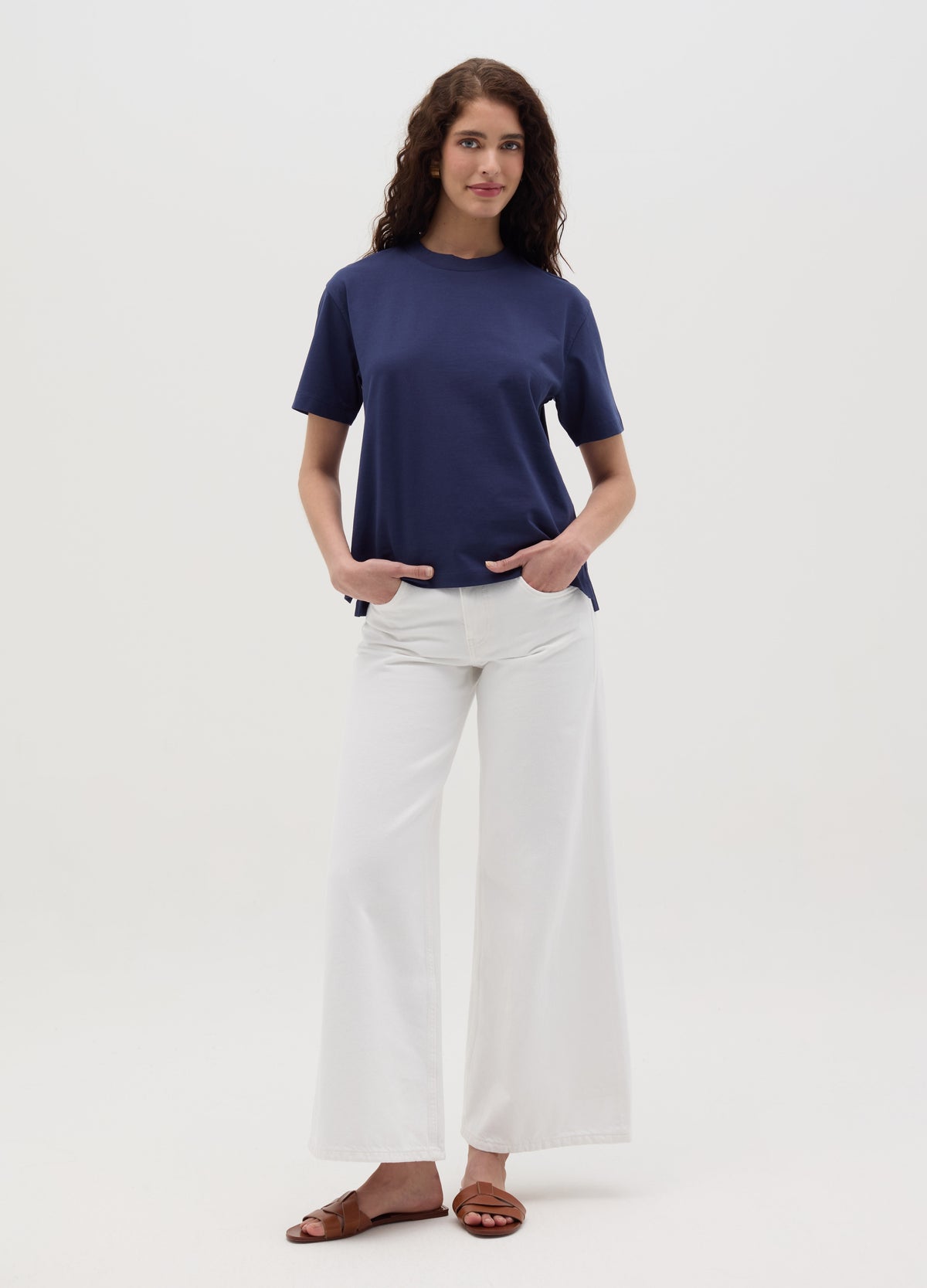 Solid Colour Cotton T-Shirt