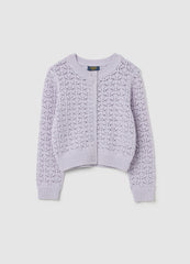 Ovs Cotton Cardigan With Openwork Motif