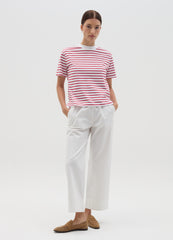 Wide-Leg Trousers In Stretch Cotton