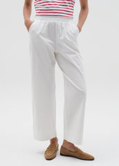 Wide-Leg Trousers In Stretch Cotton
