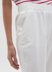 Wide-Leg Trousers In Stretch Cotton