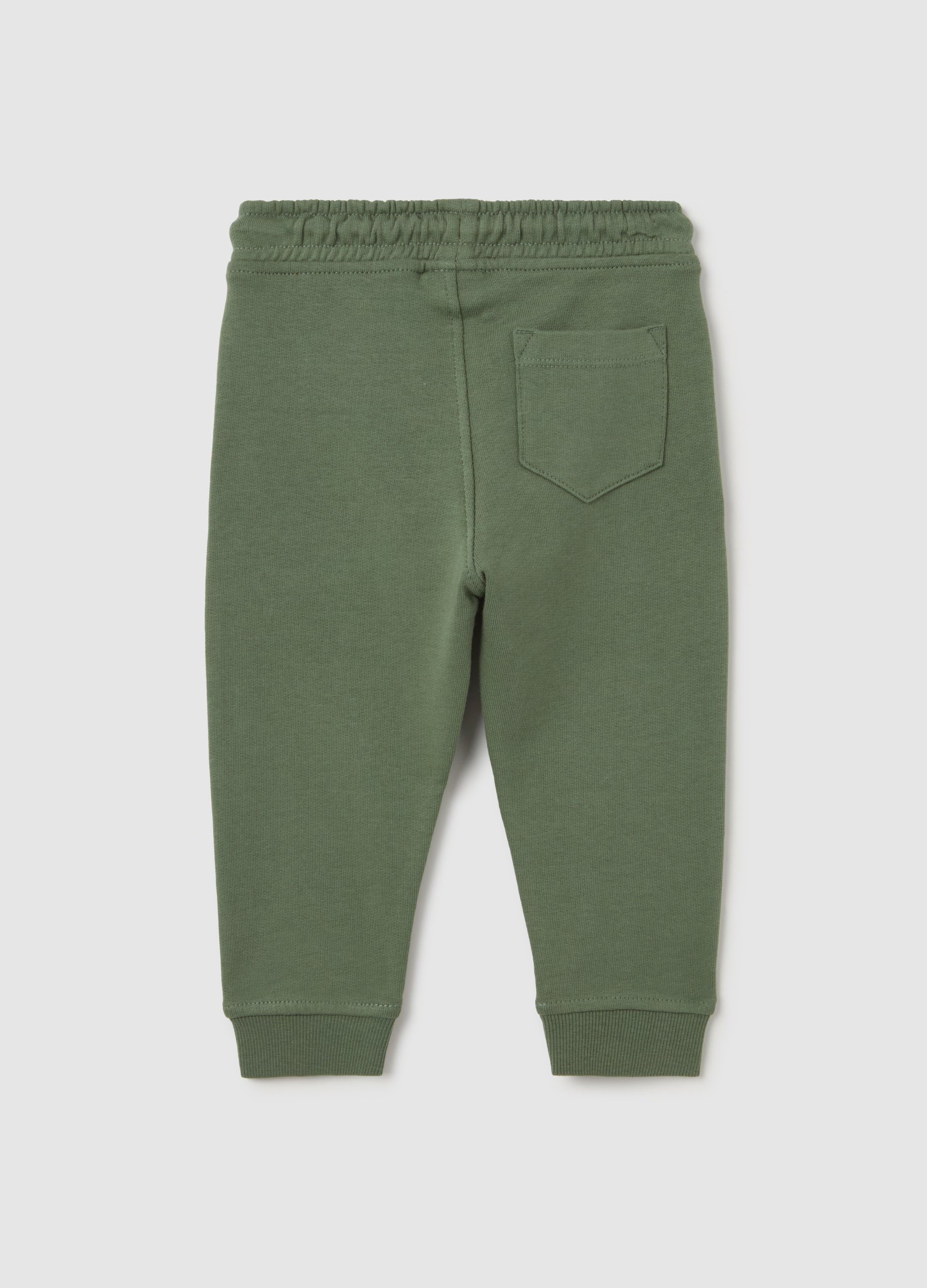 Cotton Joggers With Drawstring And Tiger Print