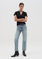 T-Shirt With Polo Neck