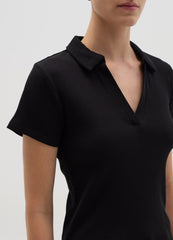T-Shirt With Polo Neck