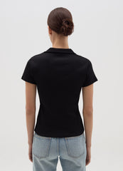 T-Shirt With Polo Neck