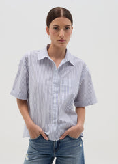 Short-Sleeved Shirt With Striped Pattern