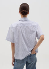Short-Sleeved Shirt With Striped Pattern