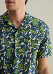 Short-Sleeved Shirt With Botanical Print