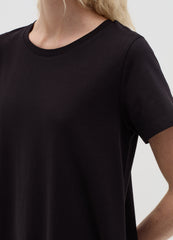 Black Cotton T-Shirt Dress