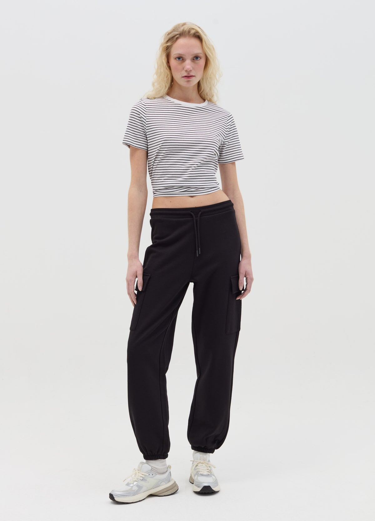 Cargo Joggers In Fleece With Drawstring