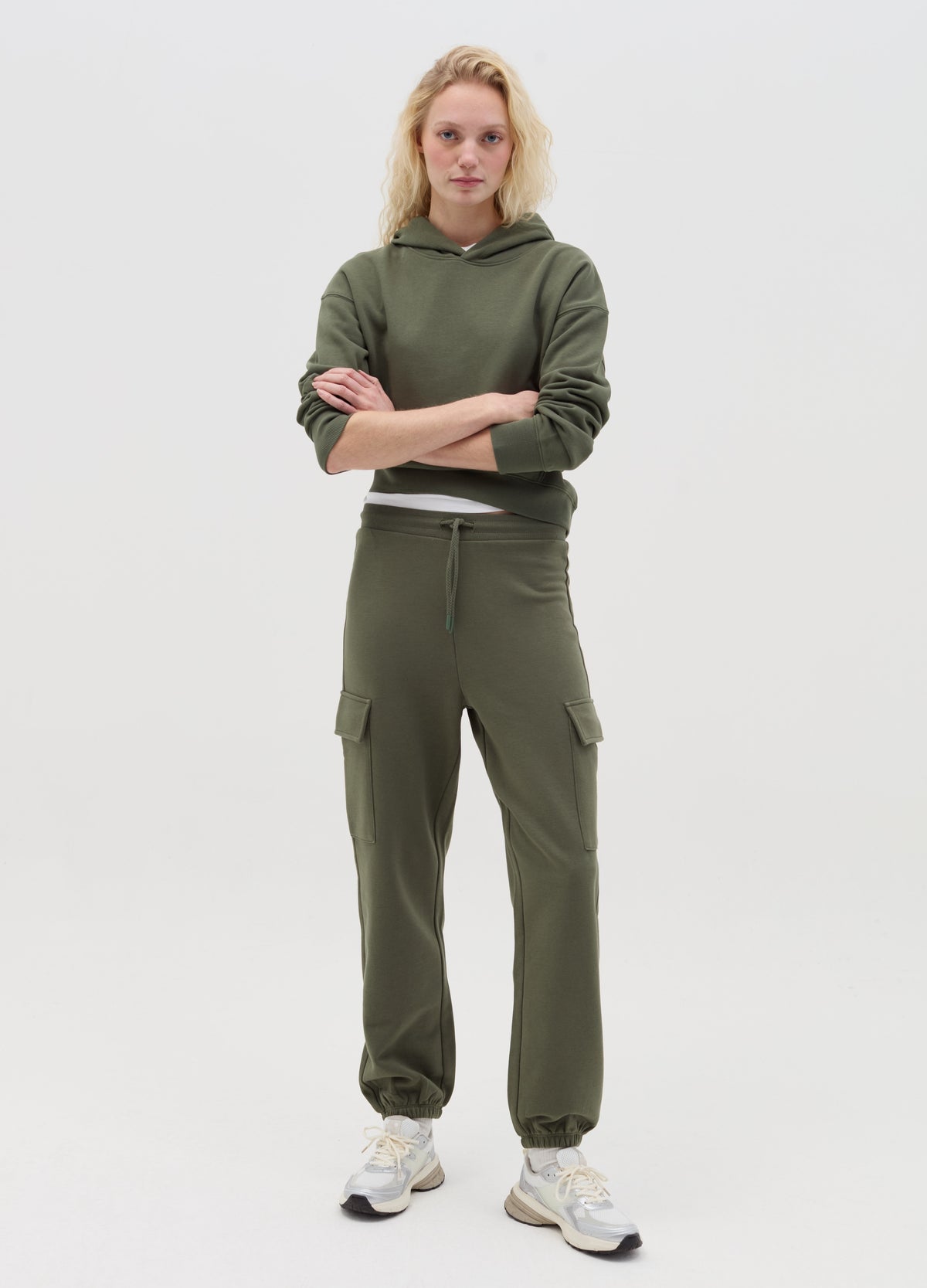 Cargo Joggers In Fleece With Drawstring