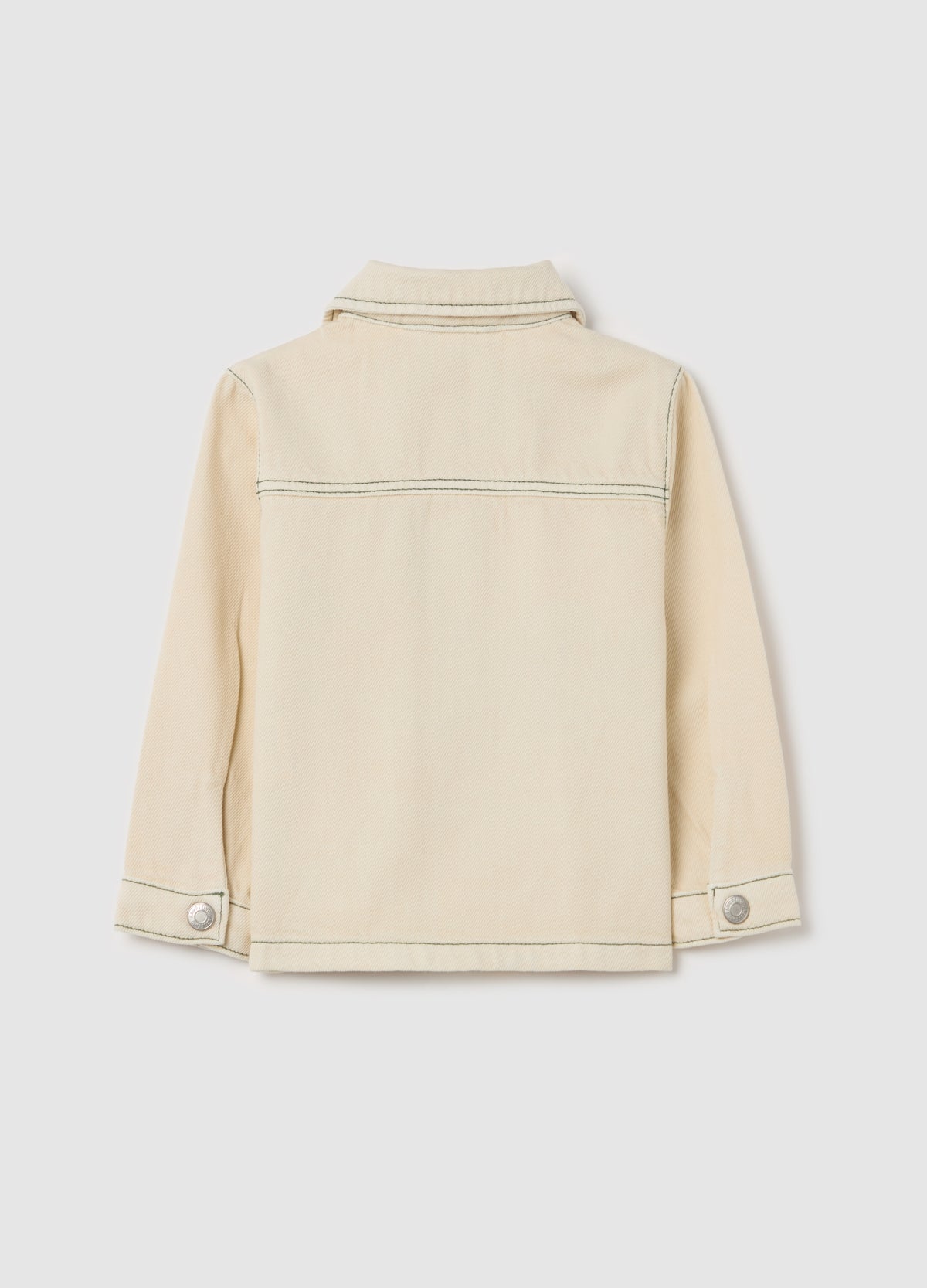 Ovs Cotton Shacket With Crocodile Embroidery
