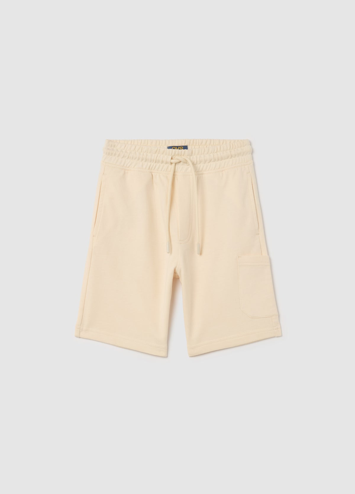Ovs Cotton Bermuda Shorts With Drawstring