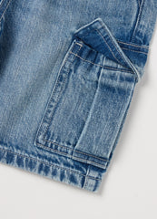 Cargo Bermuda Shorts In Denim With Drawstring