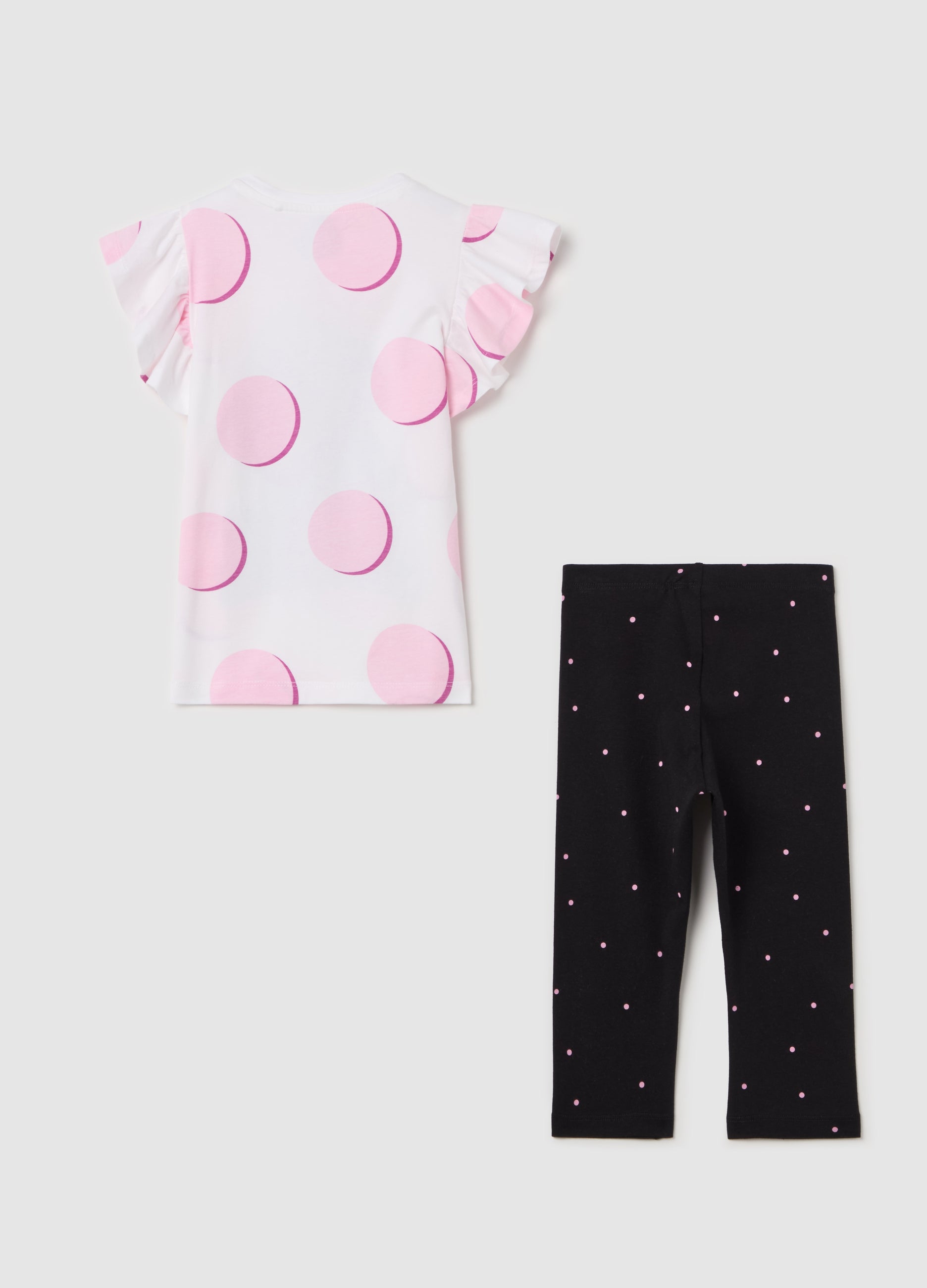 Ovs Jogging Set With Minnie Mouse Print And Micro Polka Dots