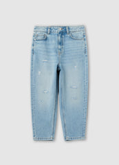 Baggy-Fit Jeans With Five Pockets And Abrasions