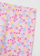Ovs Cotton Jogging Set With Flounce And Print
