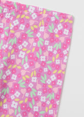 Ovs Cotton Jogging Set With Flounce And Print