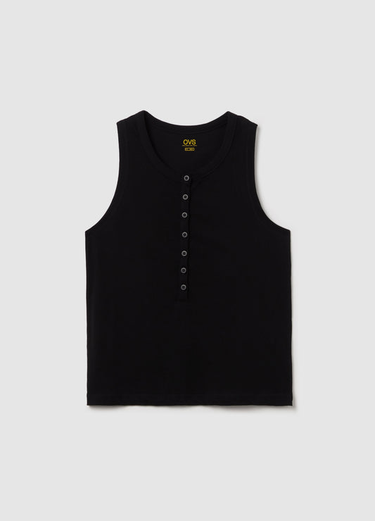 Tank top with granddad neck