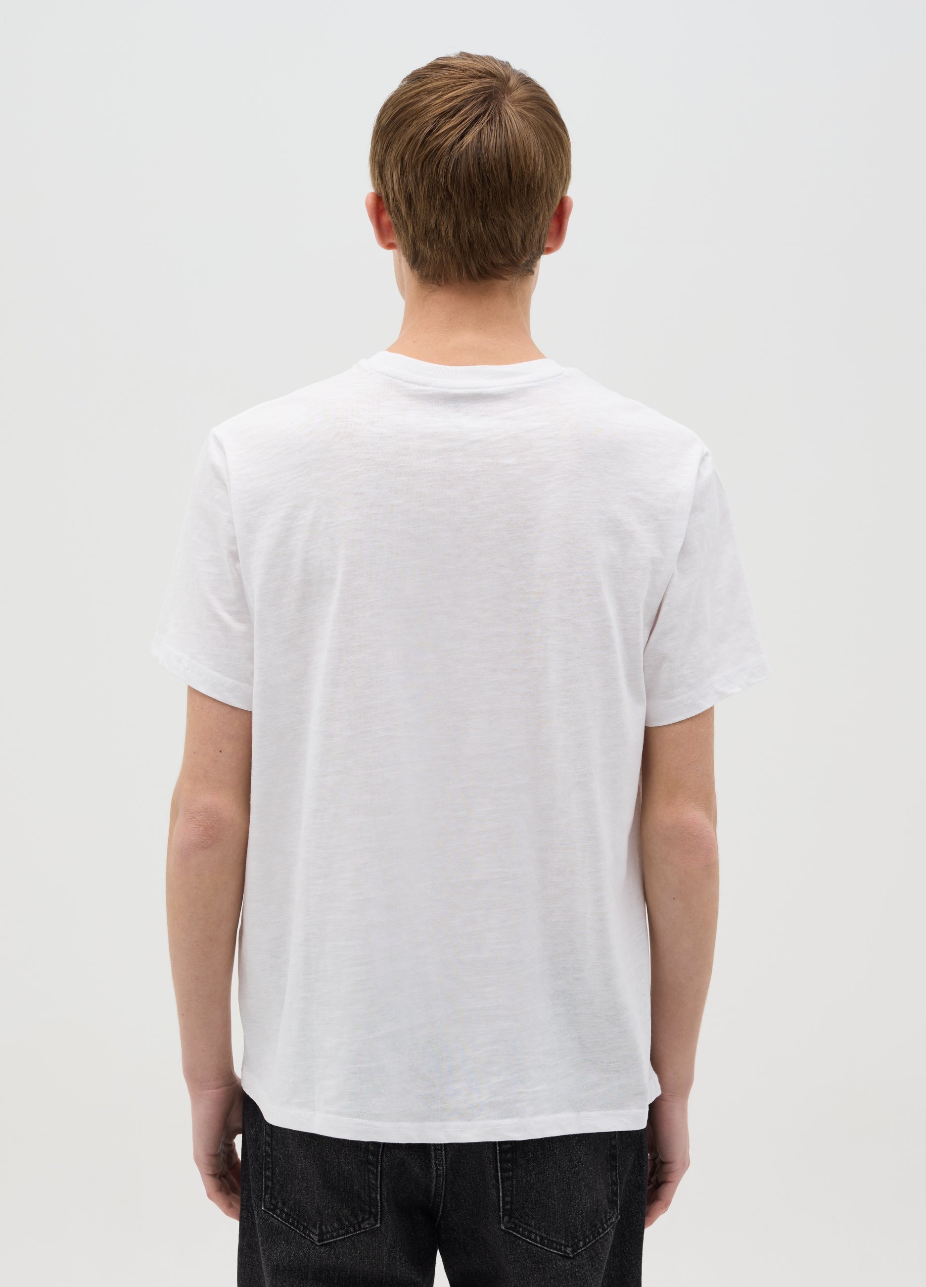 White T-Shirt With Ovs Graphic