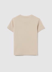 Ovs Beige Short-Sleeve T-Shirt With 'I'M A Sir Dog' Print