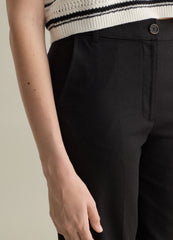 Wide-Leg Chino Trousers