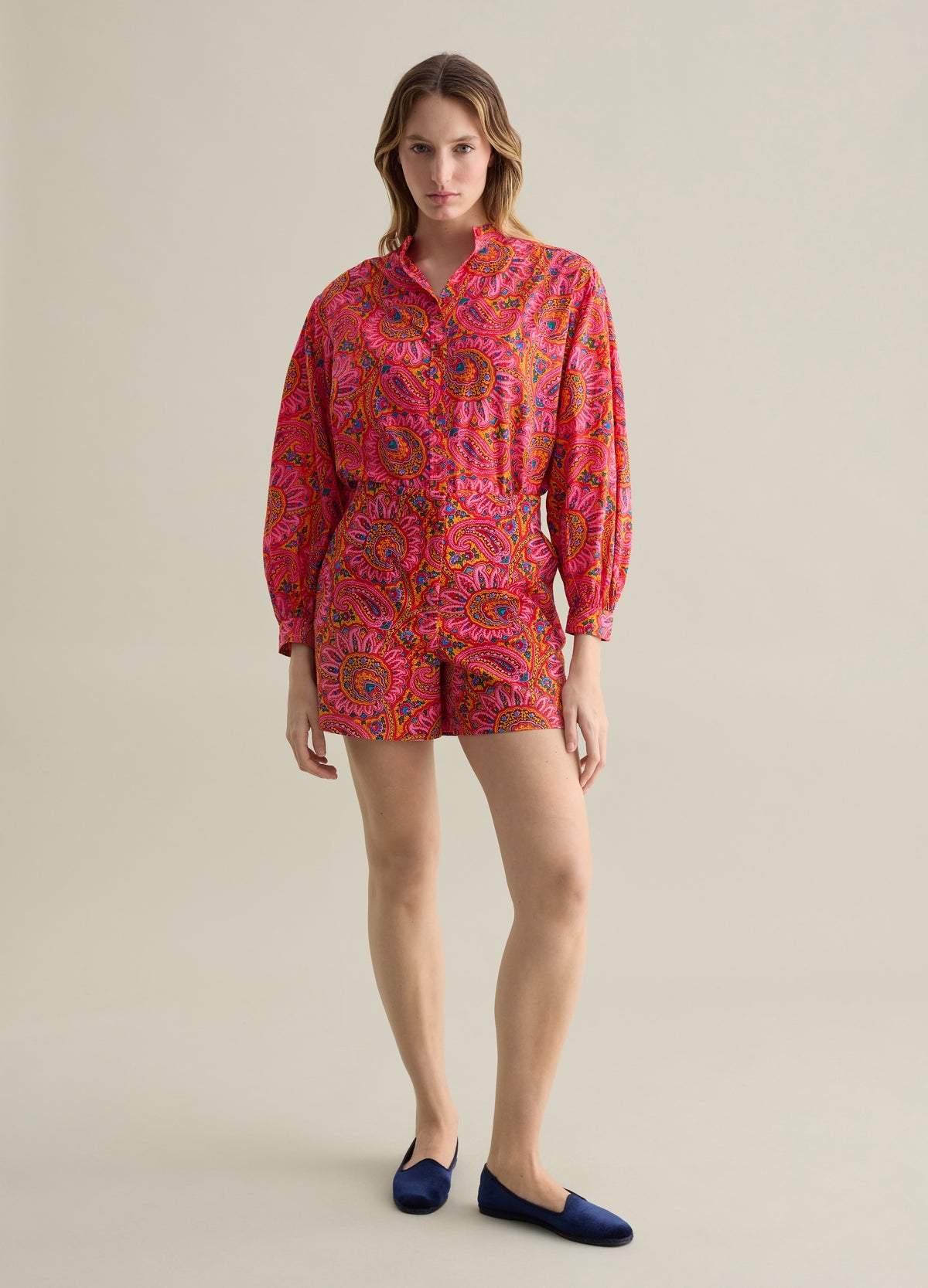 Short Sleeve Paisley Print Shirt