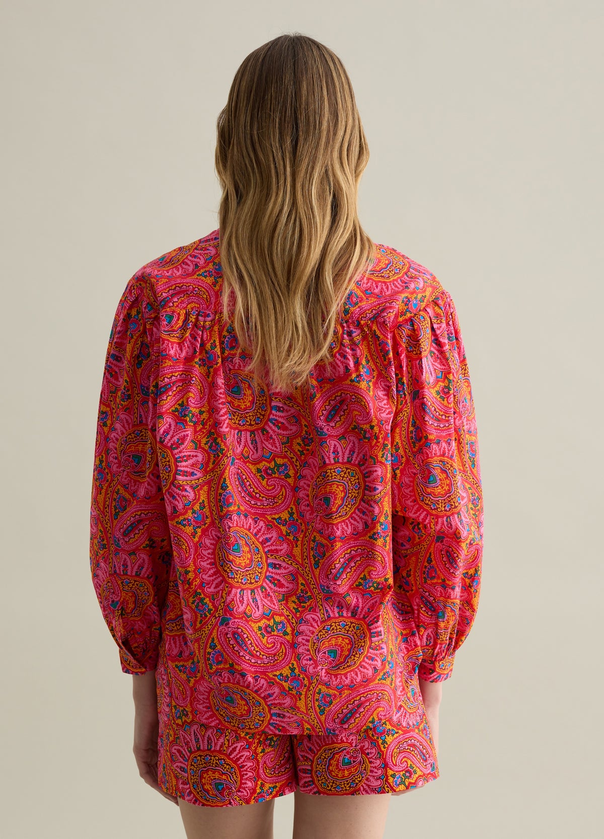 Short Sleeve Paisley Print Shirt