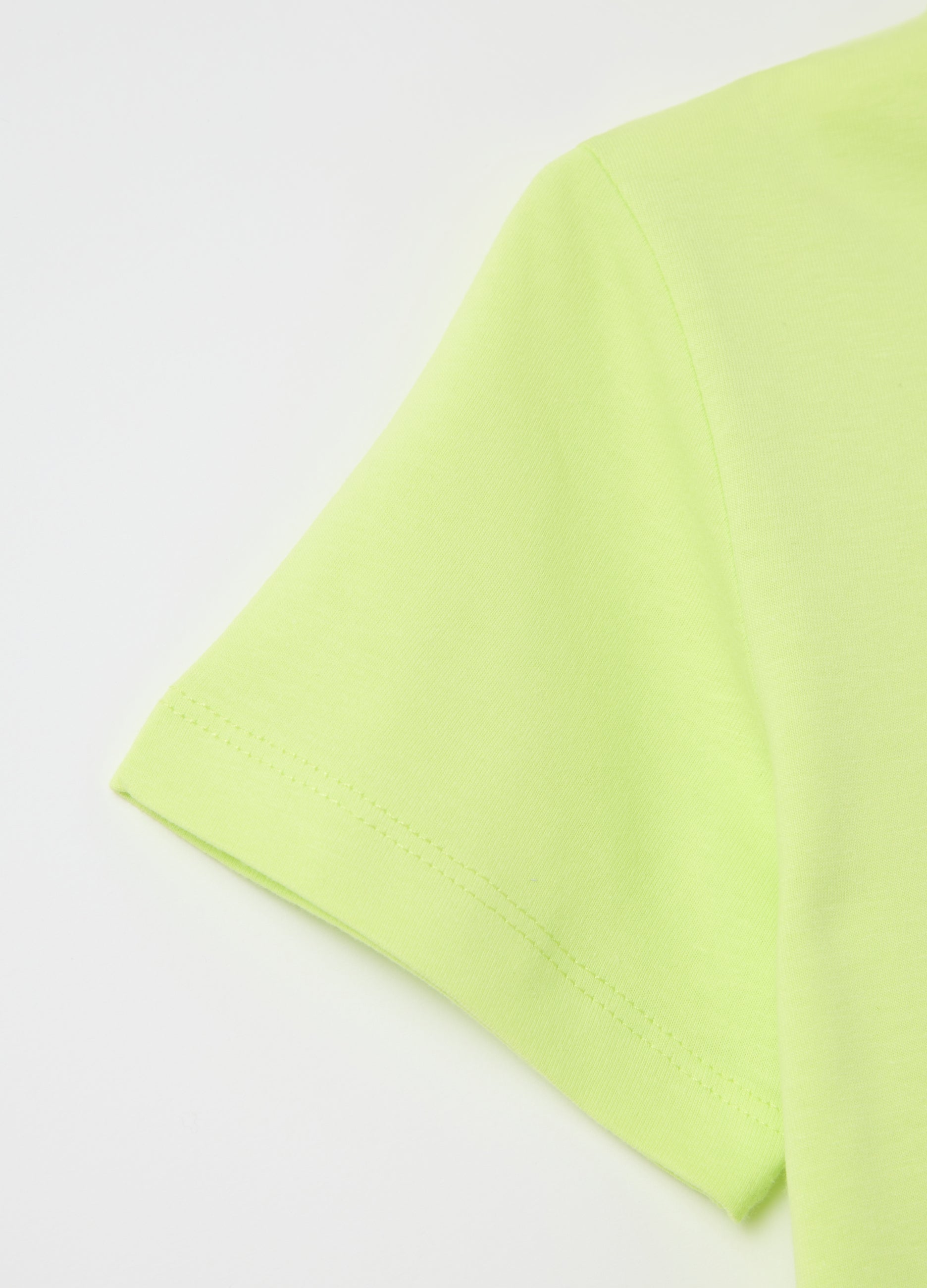 Ovs Yellow Cotton Short Sleeve T-Shirt