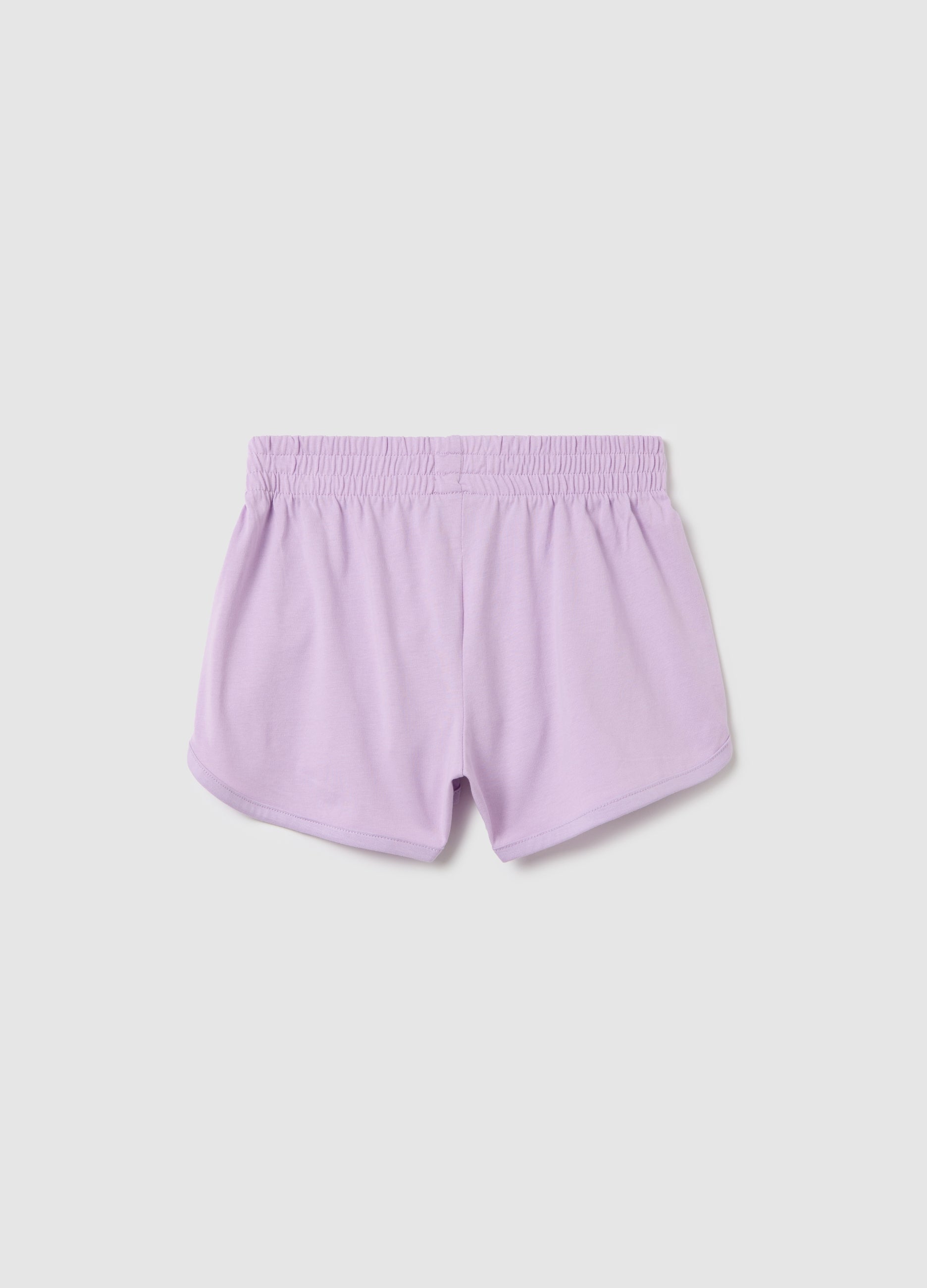 Ovs Pink Cotton Shorts For Girls