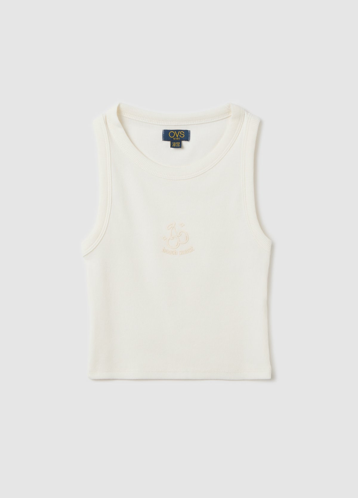 White Stretch Cotton Vest OVS Kids