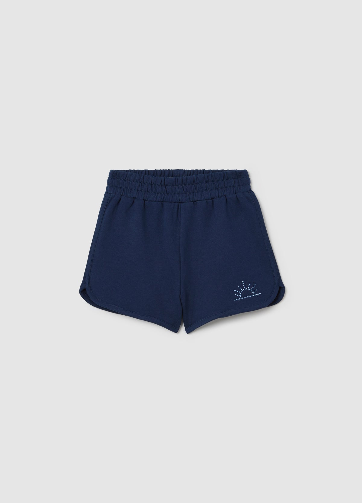 Blue Pure Cotton Shorts For Girls Ovs Kids