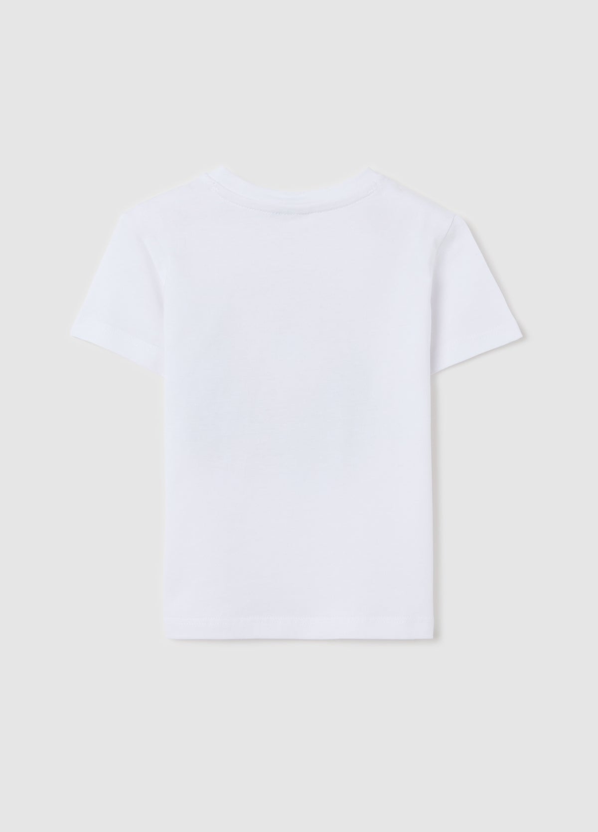 White Cotton T-Shirt With Puppy Print