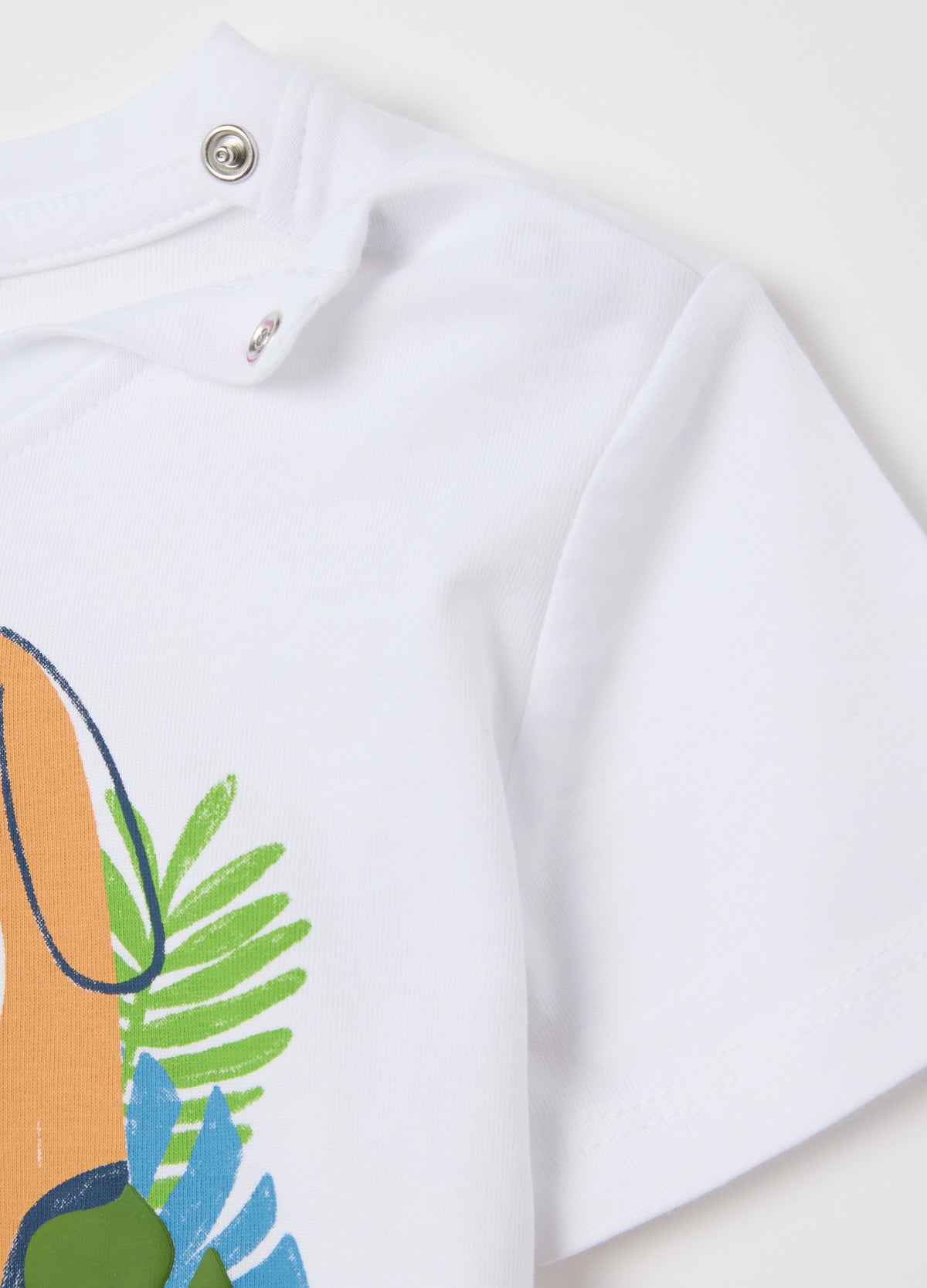 White Cotton T-Shirt With Puppy Print