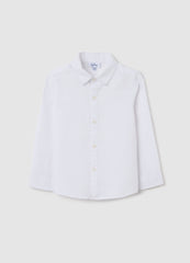 White Shirt In Cotton Canvas