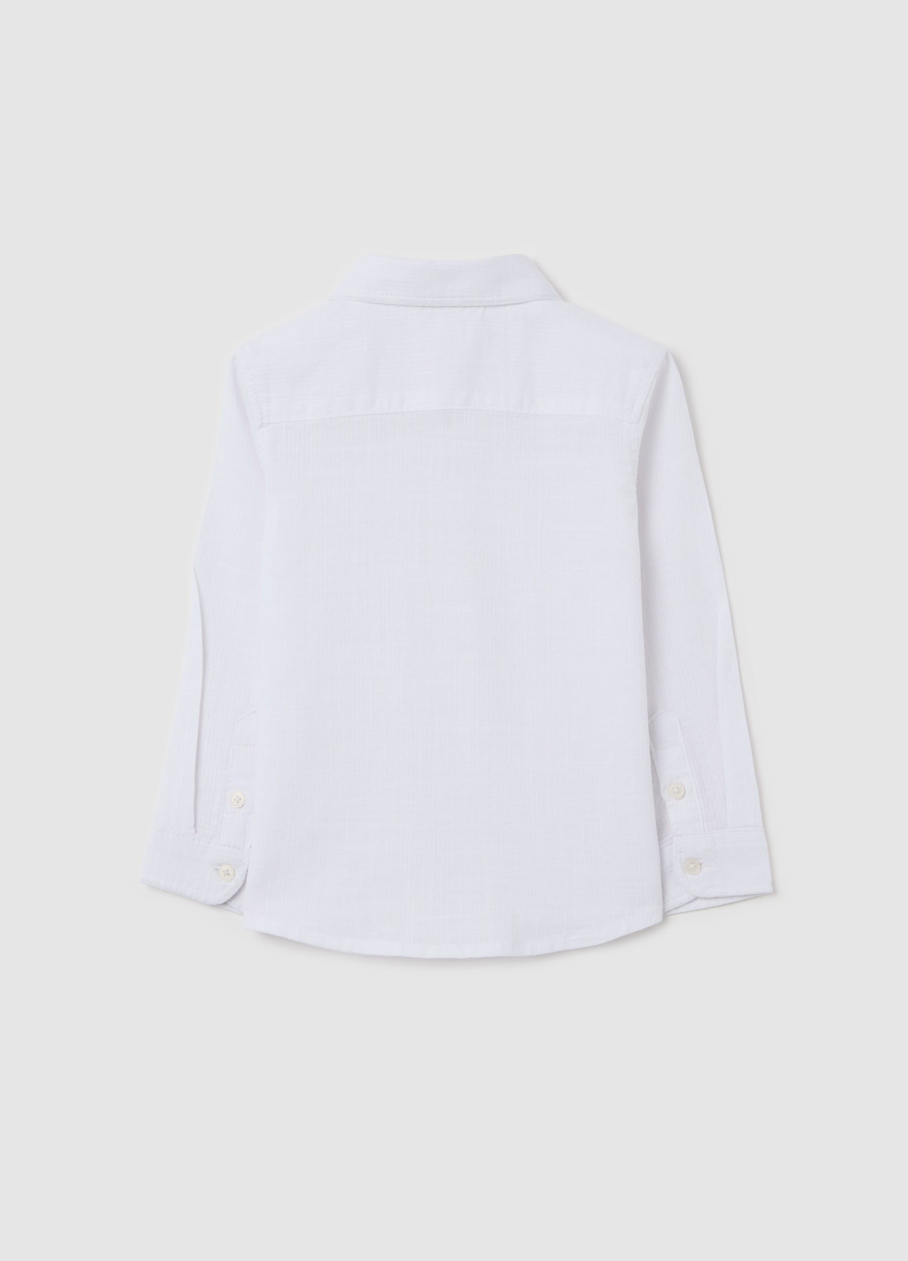 White Shirt In Cotton Canvas