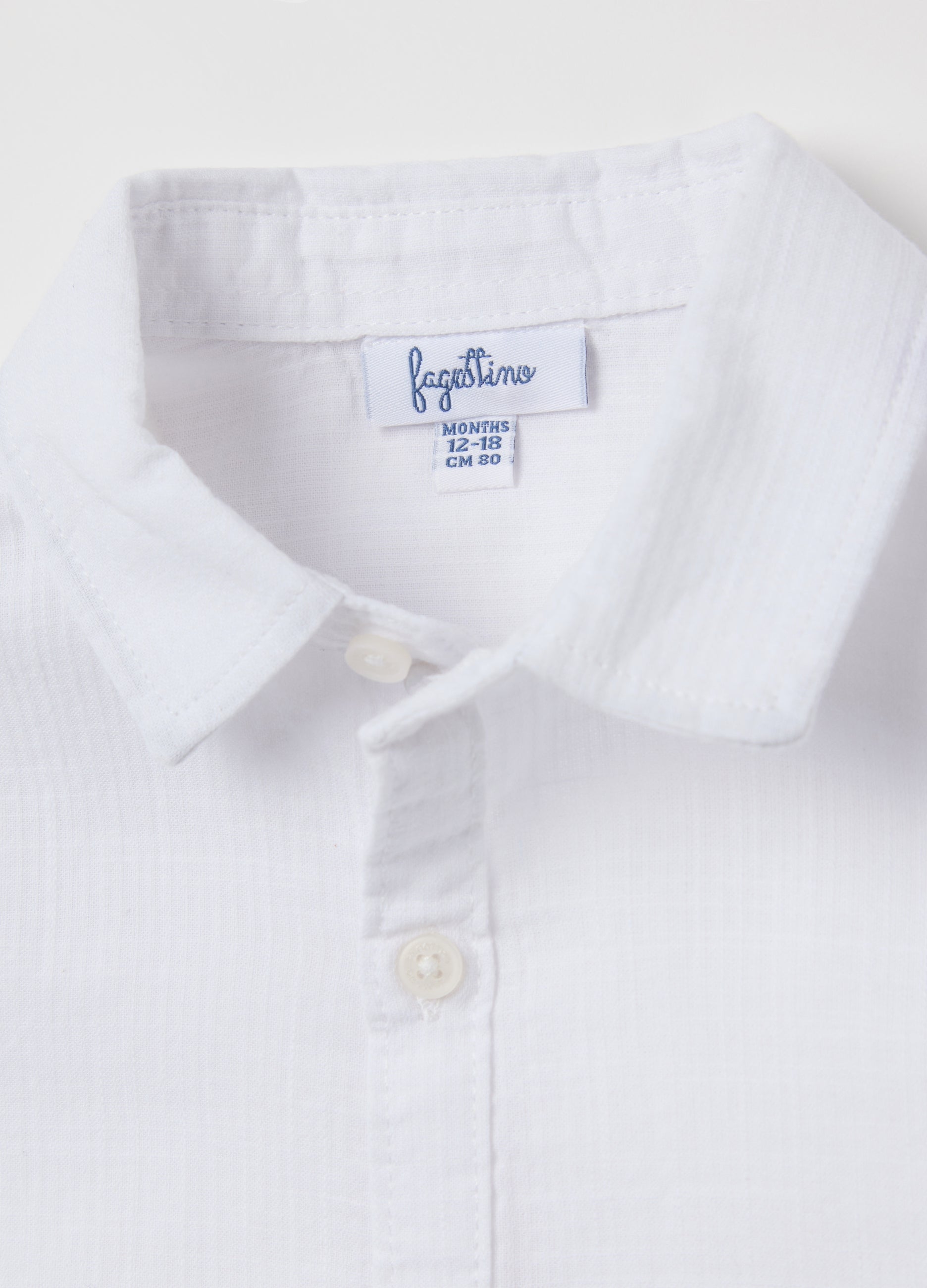 White Shirt In Cotton Canvas