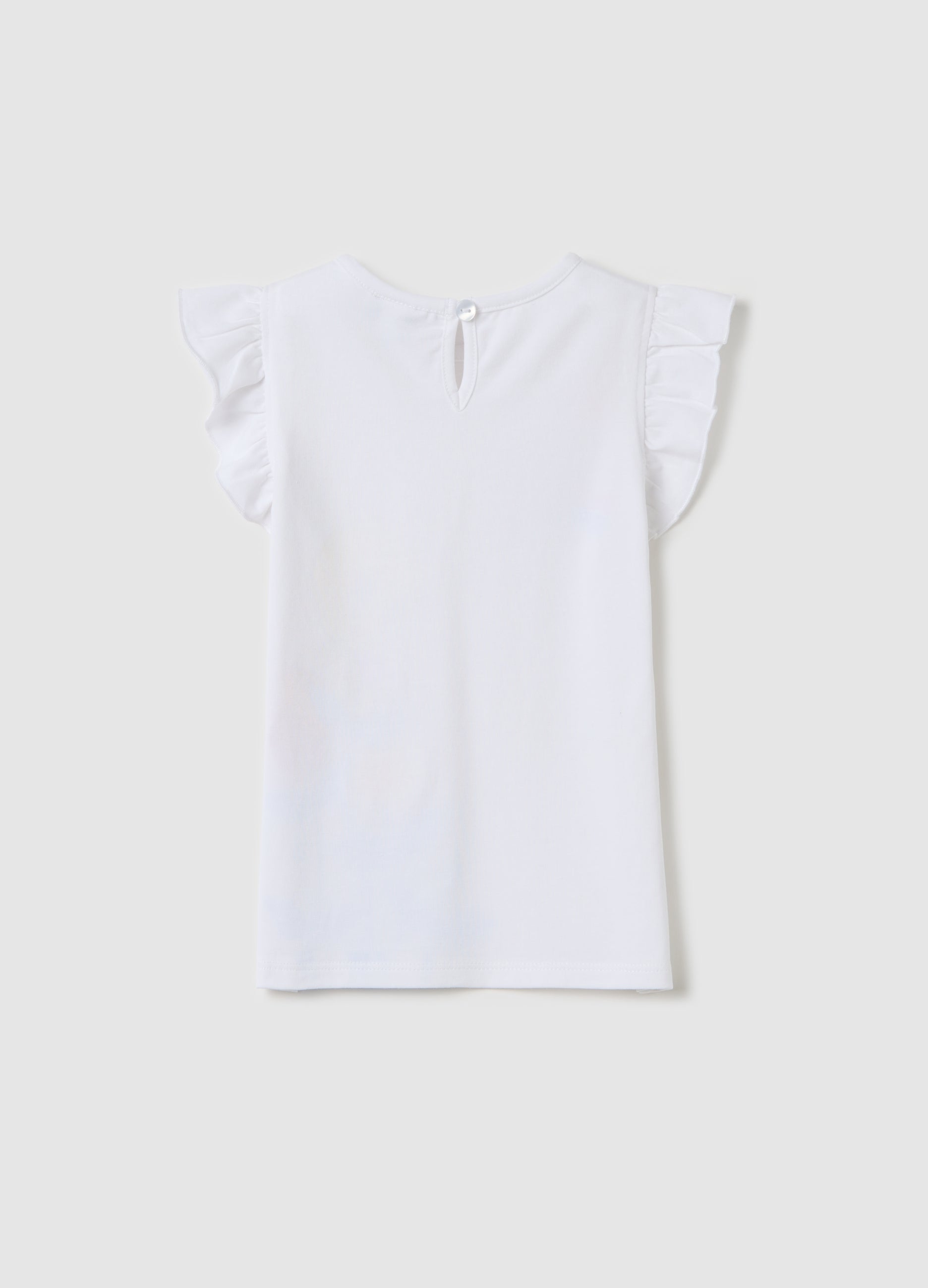 White Tank Top With Disney Tweety Print