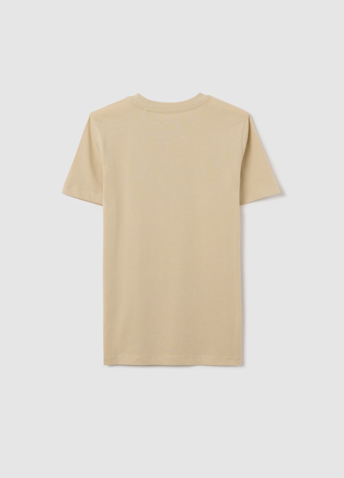 Beige T-Shirt In Cotton With Print