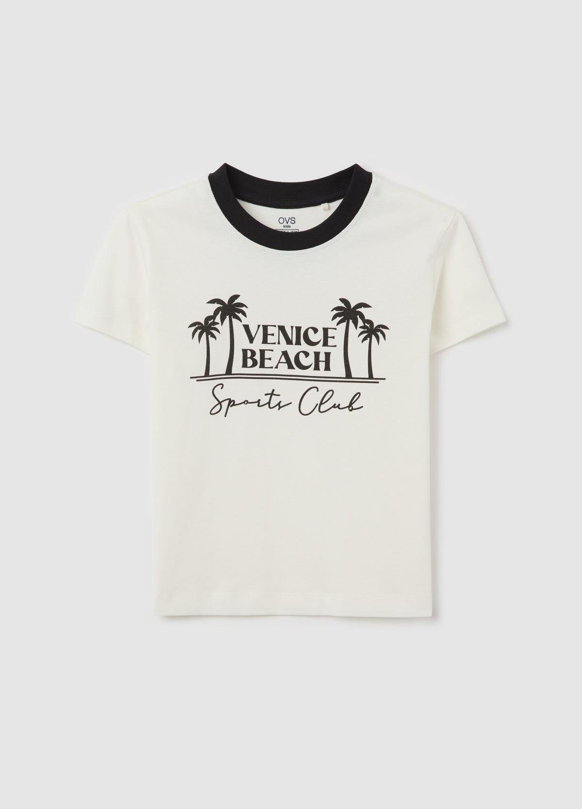 White T-Shirt With ''Venice Beach Print''