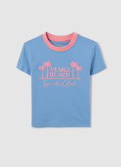 Light Blue T-Shirt With ''Venice Beach'' Print