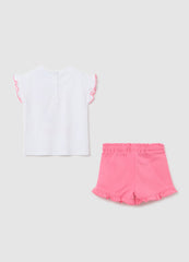 Disney Tweety Set With White T-Shirt And Pink Shorts